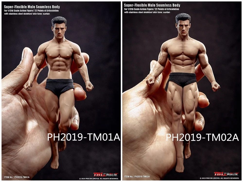 TBLeague TM01A & TM02A 1/12th весы супер гибкие мужской Бесшовный корпус (с головой)|Игровые