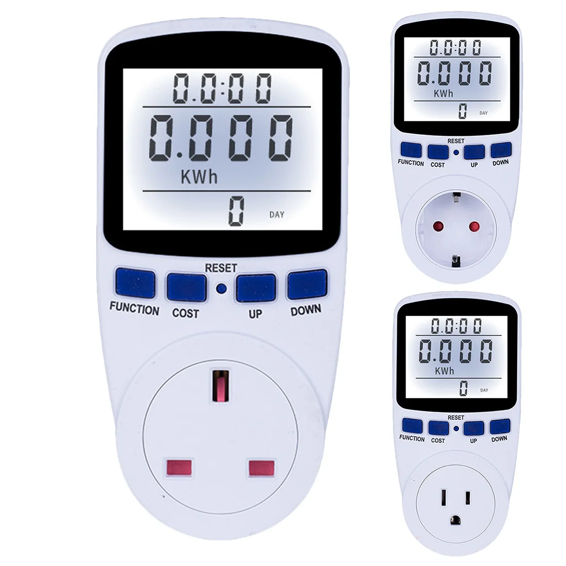 EU/US/UK Plug Digital Energy Meter 220V Wattmeter With Backlight Electronic Power Meter Record Volt Voltage Outlet Socket Meter
EU/US/UK Plug Digital Energy Meter 220V Wattmeter With Backlight Electronic Power Meter Record Volt Voltage Outlet Socket Meter