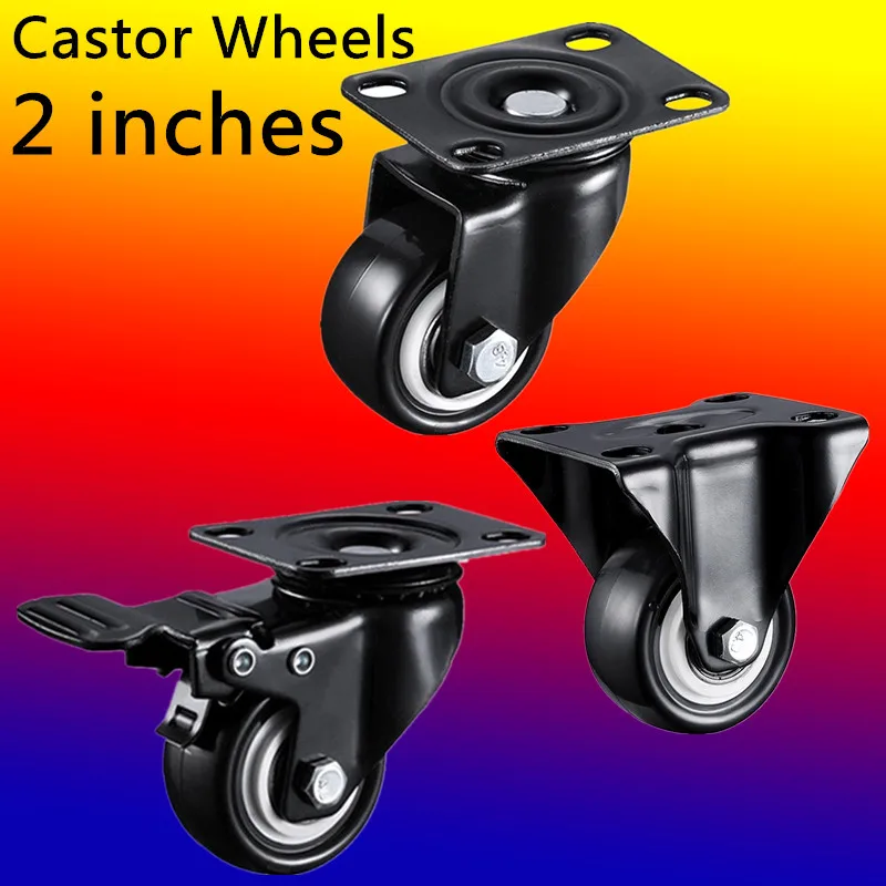 2pcs/lot 2 inches 50mm Bearing Capacity 100kg Black Trolley Wheels Caster Rubber Swivel Casters for Office Chair Sofa Platform
2pcs/lot 2 inches 50mm Bearing Capacity 100kg Black Trolley Wheels Caster Rubber Swivel Casters for Office Chair Sofa Platform