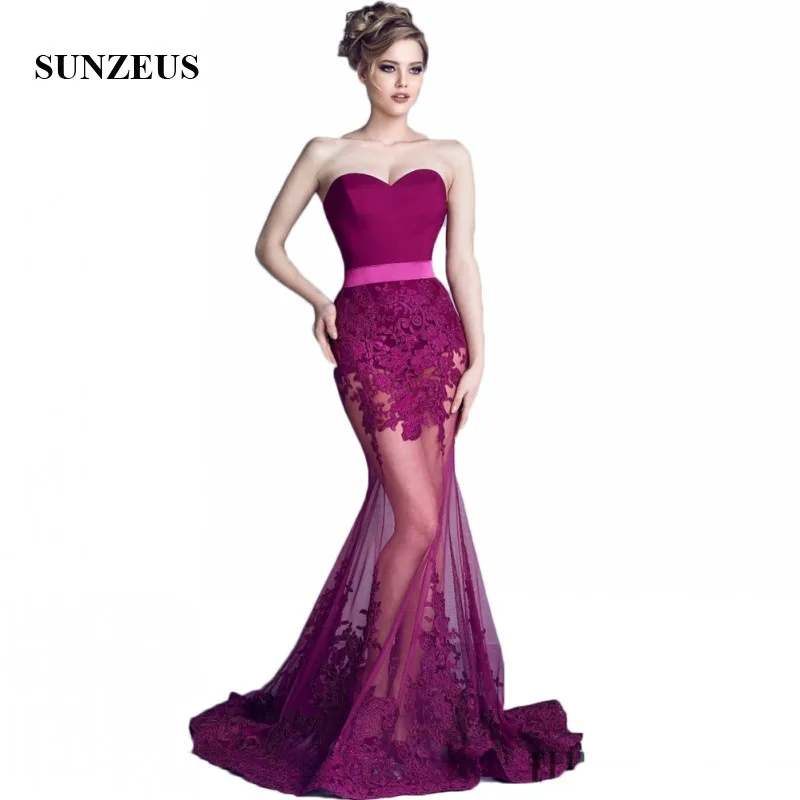 Mermaid Sheer Bottom Bridesmaid Dresses Sexy Formal Dresses Sweetheart Long Purple Party Dress With Appliques SBD81
Mermaid Sheer Bottom Bridesmaid Dresses Sexy Formal Dresses Sweetheart Long Purple Party Dress With Appliques SBD81