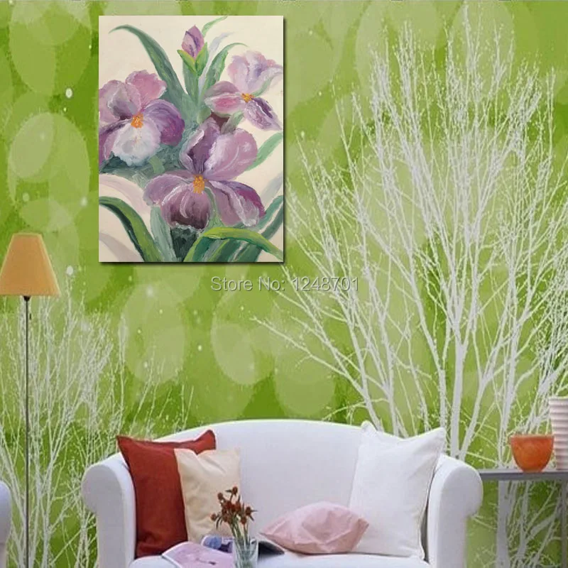 Handpainted wall decoration Iris flower painting purple flower picture canvas home art
Handpainted wall decoration Iris flower painting purple flower picture canvas home art