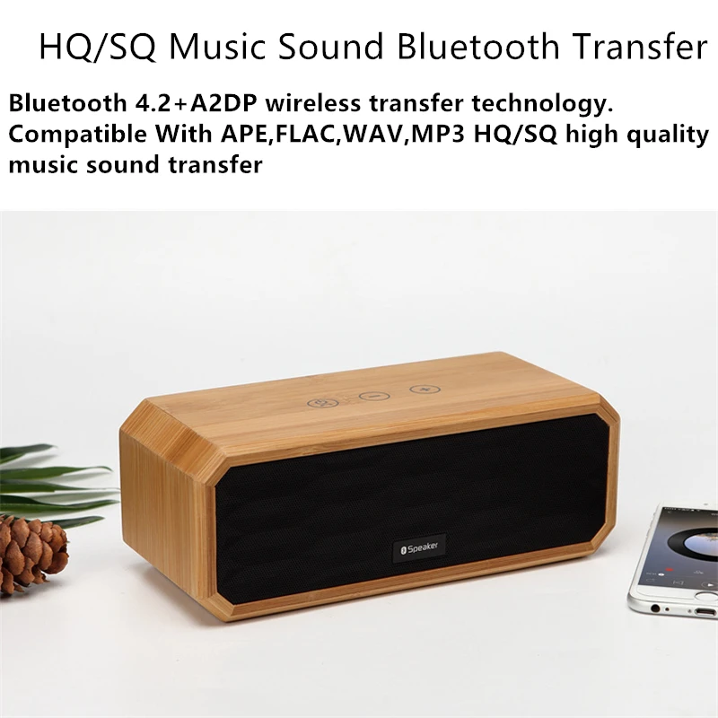 Artwork Wooden Design 10W Wireless Bluetooth Speaker Portable AUX Bluetooth 4.2 Support Phone Call for PC Computer Tablet
Artwork Wooden Design 10W Wireless Bluetooth Speaker Portable AUX Bluetooth 4.2 Support Phone Call for PC Computer Tablet