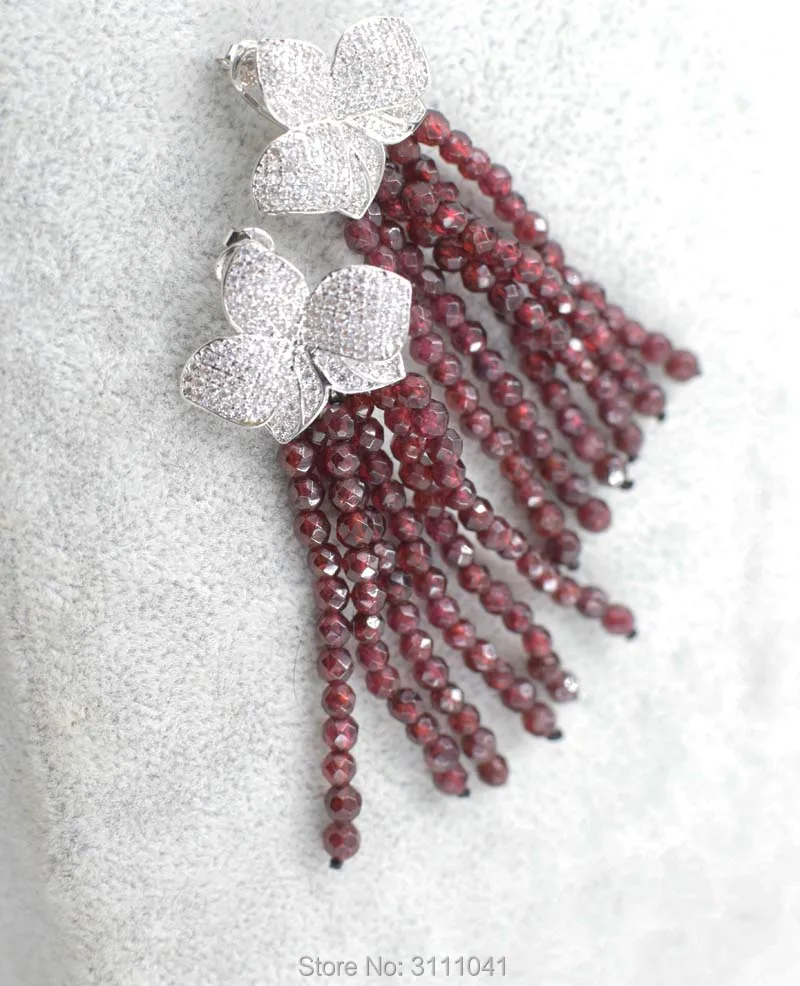 one pair garnet 3mm round faceted quartz hook earrings wholesale beads FPPJ
one pair garnet 3mm round faceted quartz hook earrings wholesale beads FPPJ