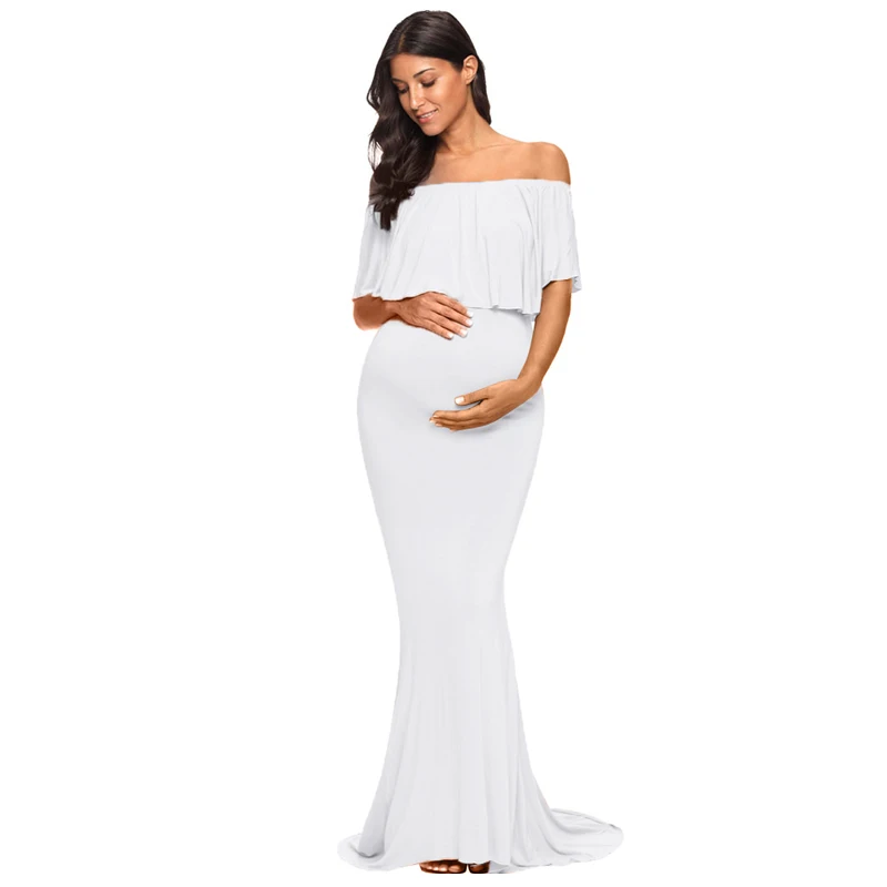 Womens Maternity Dress Off Shoulder Ruffles Dress Mama Photography Slim Fitted Gown Pregnancy Dress Pregnant Clothes Baby Shower
Womens Maternity Dress Off Shoulder Ruffles Dress Mama Photography Slim Fitted Gown Pregnancy Dress Pregnant Clothes Baby Shower