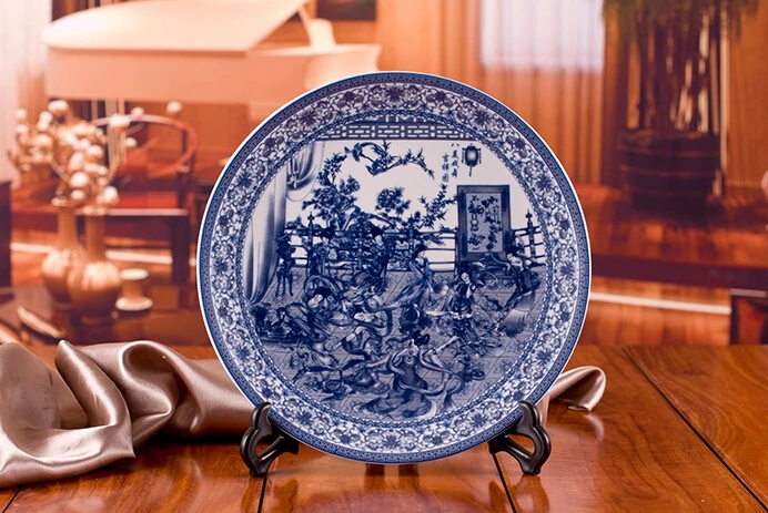 Chinese Antique Blue White Porcelain Wall Decorative Ceramic Plates For Wall Hanging
Chinese Antique Blue White Porcelain Wall Decorative Ceramic Plates For Wall Hanging