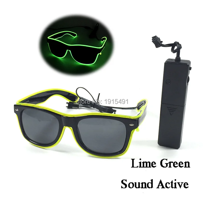Fashionable Holiday Lighting Neon LED Glowing Lime Green Sunglasses Light Up EL Cable Rope Glasses for Christmas,Halloween Decor
Fashionable Holiday Lighting Neon LED Glowing Lime Green Sunglasses Light Up EL Cable Rope Glasses for Christmas,Halloween Decor