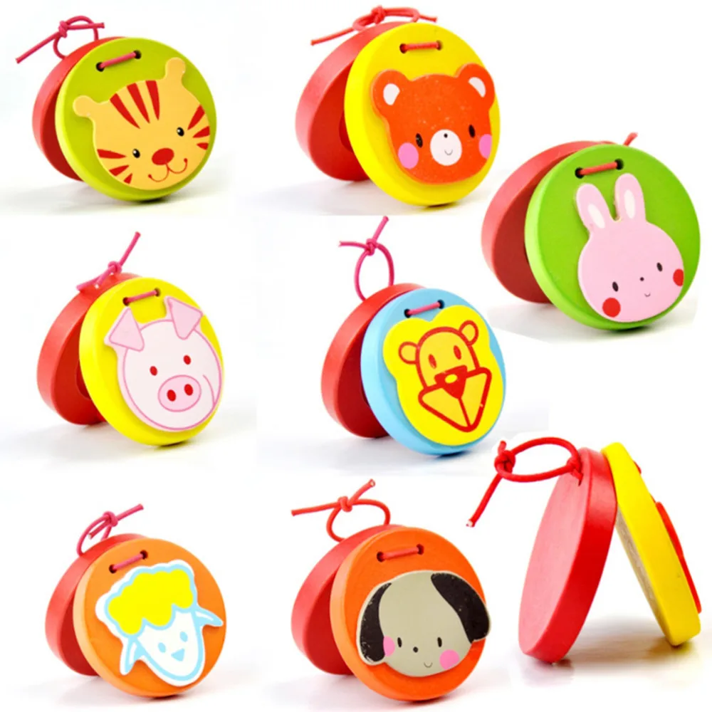 Early Educational Toys Cartoon Castanets Lovely Kids Child Baby Wooden Castanet Clapper Handle Musical Instrument Toy Preschool
Early Educational Toys Cartoon Castanets Lovely Kids Child Baby Wooden Castanet Clapper Handle Musical Instrument Toy Preschool