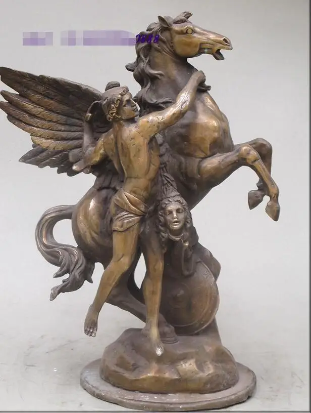 Греческие Гермес/Меркурий крыло муха лошадь воин статуя|horse statue|statues salestatue figure |