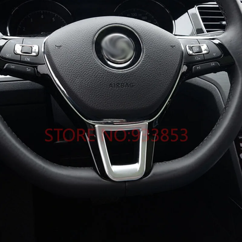 1pcs ABS Chrome Car steering wheel Cover trim decoration For VW Golf 7 Jetta MK5 MK6 2015 Polo 2014-2015 Passat B7 | Автомобили и