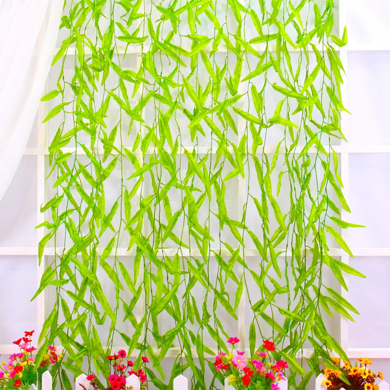 10pcs/Lot 190cm Artificial Willow Leaves Rattan Hanging Plant Decoration For Fake Foliage Wall Home Garden Wedding Decorate
10pcs/Lot 190cm Artificial Willow Leaves Rattan Hanging Plant Decoration For Fake Foliage Wall Home Garden Wedding Decorate