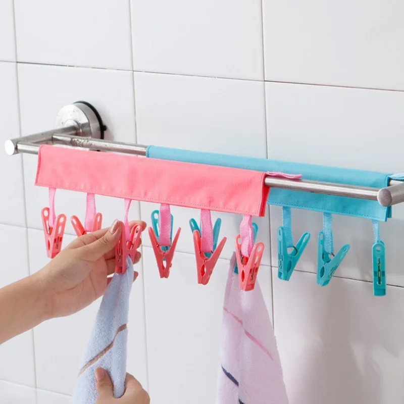 2pcs/lot 6 clip Travel clothes rack receive clip socks underwear air - proof clothes rack
2pcs/lot 6 clip Travel clothes rack receive clip socks underwear air - proof clothes rack