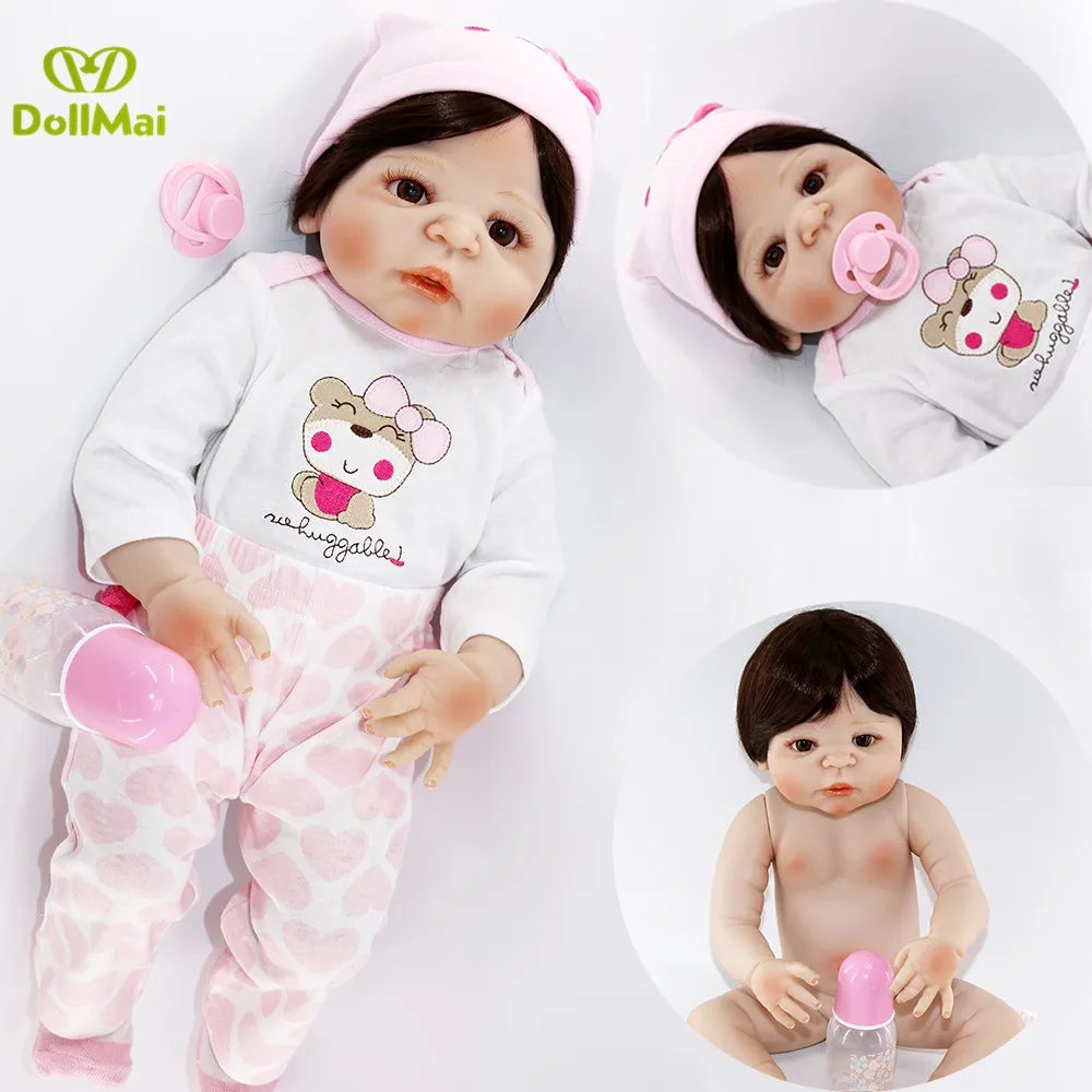 Blond girl Bebes Reborn silicone baby dolls reborn 23"57cm soft newborn baby toddler doll alive child birthday gift can bathe
Blond girl Bebes Reborn silicone baby dolls reborn 23"57cm soft newborn baby toddler doll alive child birthday gift can bathe