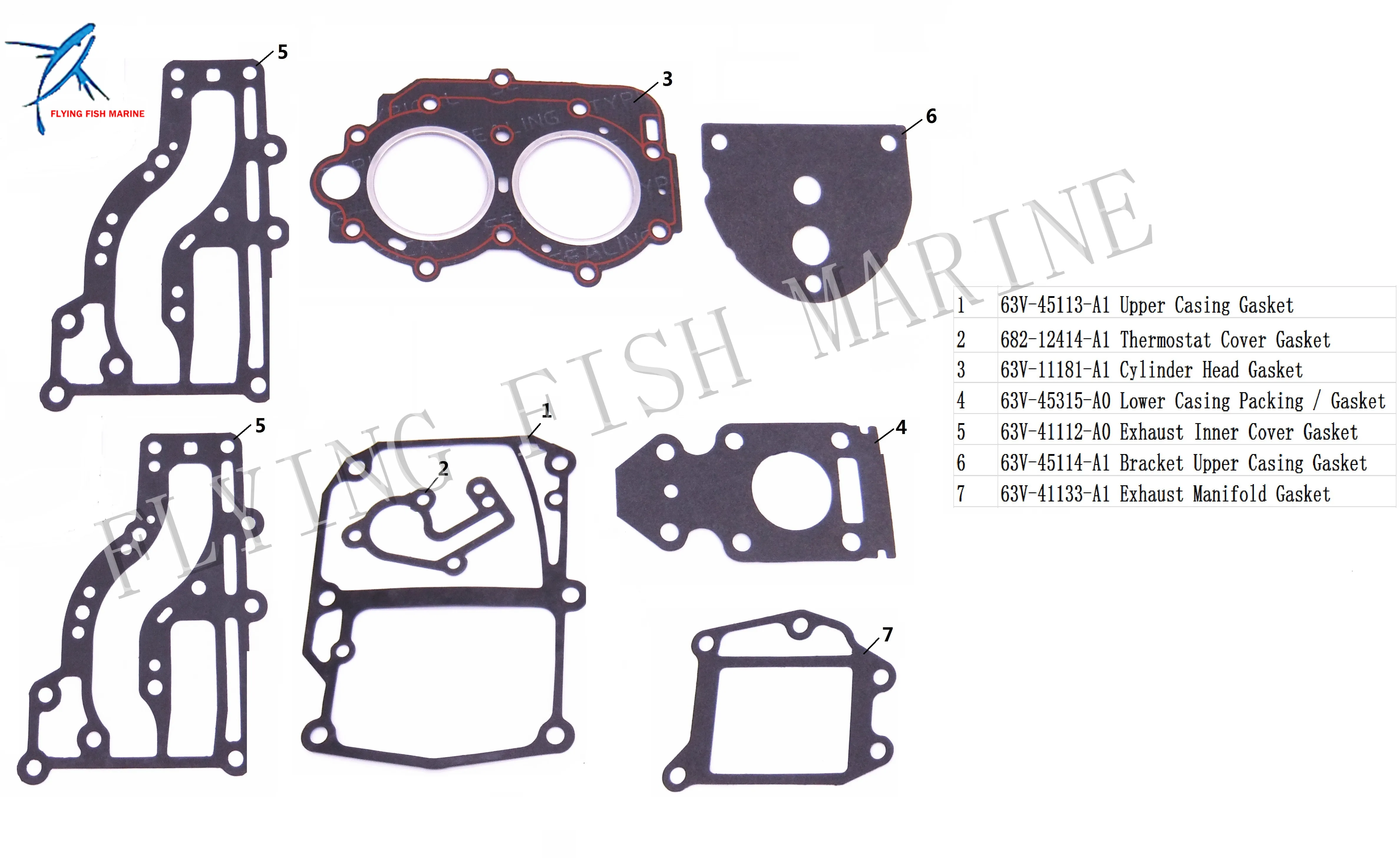 Complete Power Head Seal Gasket Kit Boat Motor for Yamaha 9.9hp 15hp 63V Outboard Engine
Complete Power Head Seal Gasket Kit Boat Motor for Yamaha 9.9hp 15hp 63V Outboard Engine