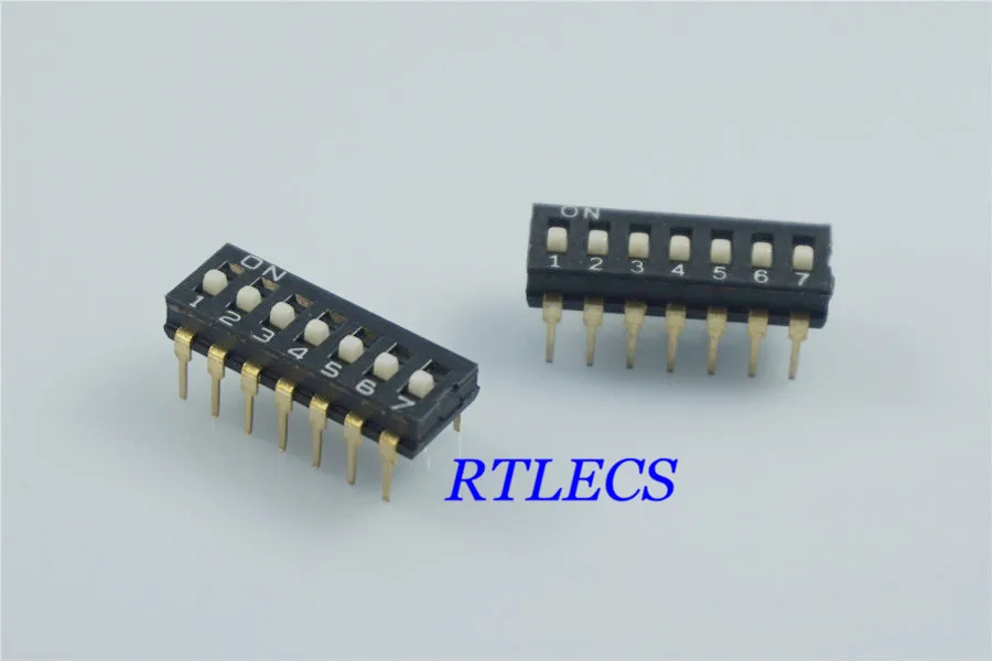 50pcs Dip Switches SPST 7 Position 2.54mm 0.100" Slide Standard Actuator Raised Through Hole PCB Vertical 7 Way DIP Switch 1P1T
50pcs Dip Switches SPST 7 Position 2.54mm 0.100" Slide Standard Actuator Raised Through Hole PCB Vertical 7 Way DIP Switch 1P1T