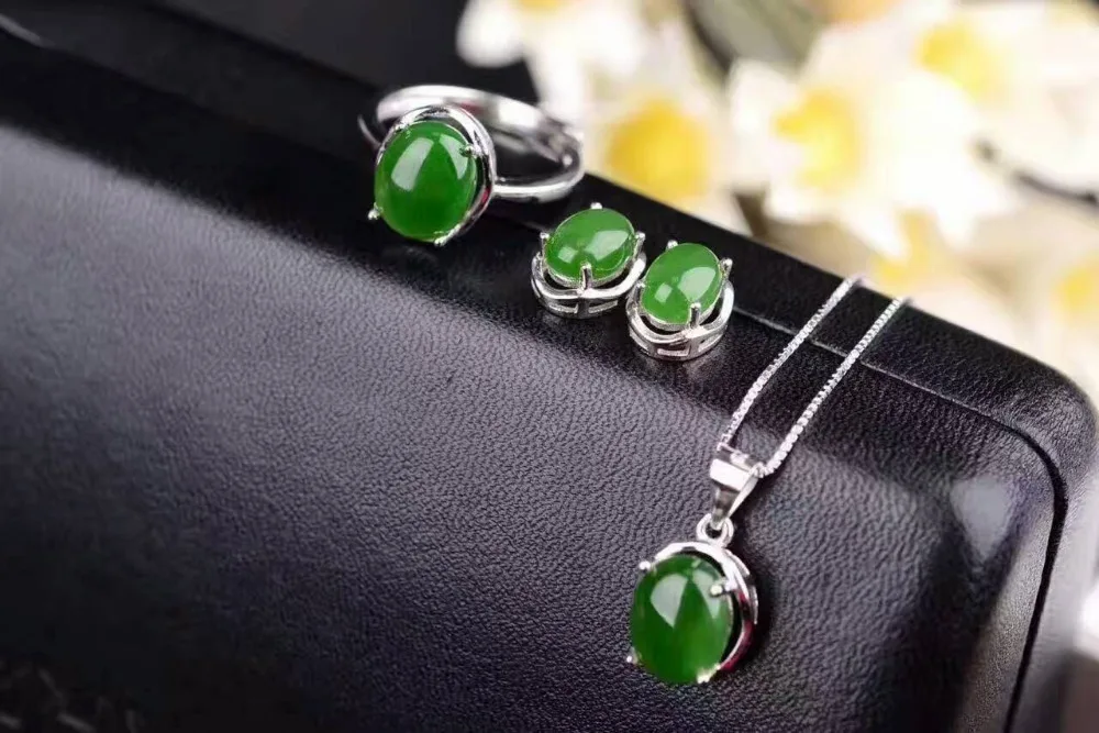 Natural green jasper gem jewelry sets natural gemstone ring Earrings Pendant 925 silver Stylish Elegant round women fine jewelry
Natural green jasper gem jewelry sets natural gemstone ring Earrings Pendant 925 silver Stylish Elegant round women fine jewelry