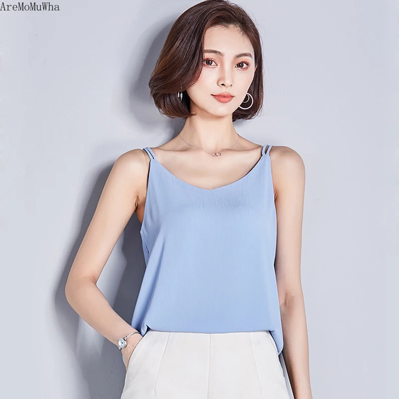 AreMoMuWha Camisole Female 2019 Summer New V-neck Wear Double-layer Bottoming Shirt Inside Loose Loose Thin Chiffon Shirt MH200
AreMoMuWha Camisole Female 2019 Summer New V-neck Wear Double-layer Bottoming Shirt Inside Loose Loose Thin Chiffon Shirt MH200