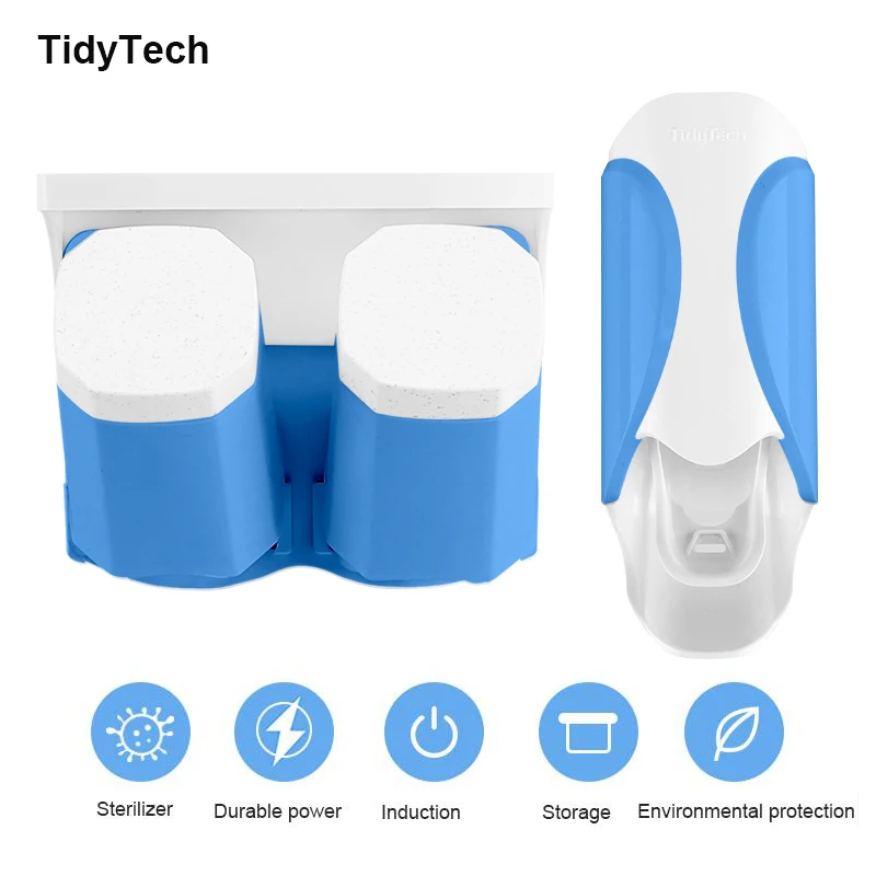 UV antibacterial toothbrush cup holder and automatic toothpaste dispenser USB recharging wall mounted
UV antibacterial toothbrush cup holder and automatic toothpaste dispenser USB recharging wall mounted