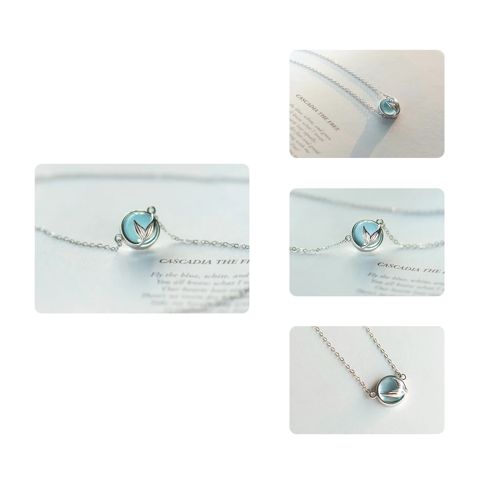 Thaya Mermaid Foam Bubble Design Crystal Necklace s925 silver Mermaid Tail Blue Pendant Necklace for Women Elegant Jewelry Gift
Thaya Mermaid Foam Bubble Design Crystal Necklace s925 silver Mermaid Tail Blue Pendant Necklace for Women Elegant Jewelry Gift