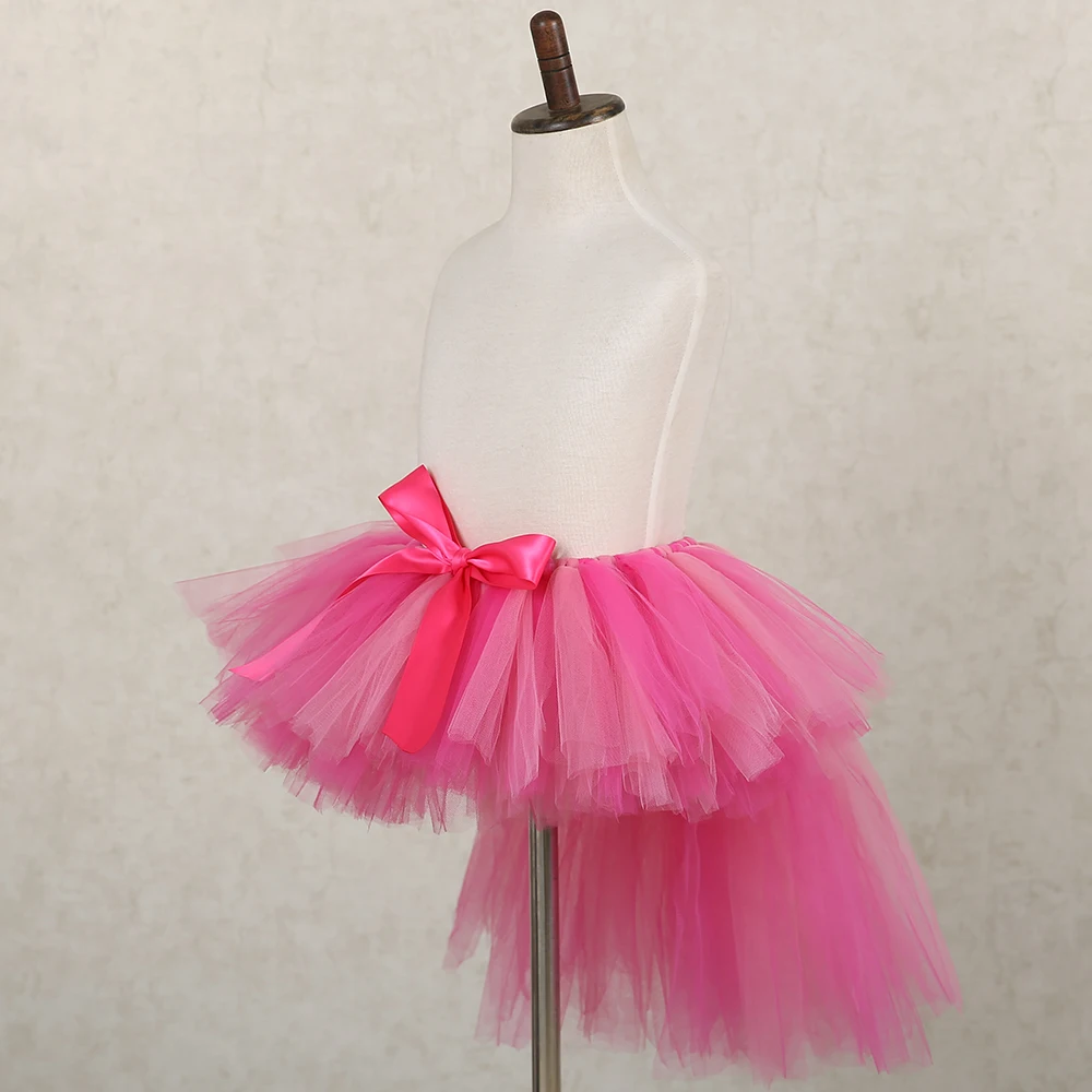 Розовый Единорог юбка пачка для детей девочек Пышная Юбки дня рождения с бантом