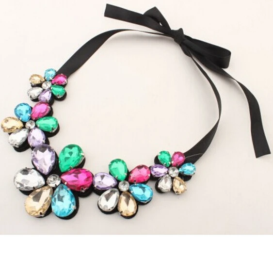 2016 New Fashion Elegant Bohemian Black Ribbon Necklaces Big Resin Rhinestone Crystal Flowers Necklaces & Pendants For Women
2016 New Fashion Elegant Bohemian Black Ribbon Necklaces Big Resin Rhinestone Crystal Flowers Necklaces & Pendants For Women