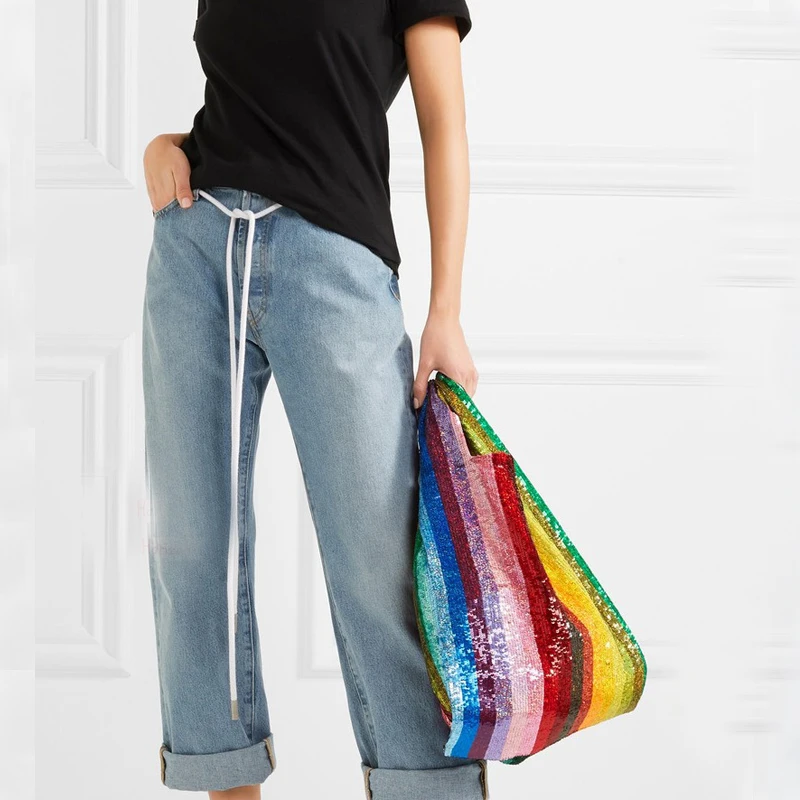 AUTEUIL 2018 Rainbow Casual Totes Women Sequin Grocery Bag New Arrival Top-Handle Bags Ladies Fashion Handbags EH052
AUTEUIL 2018 Rainbow Casual Totes Women Sequin Grocery Bag New Arrival Top-Handle Bags Ladies Fashion Handbags EH052