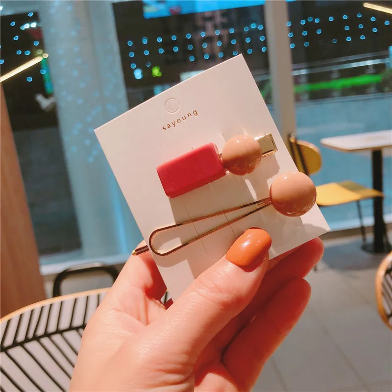 1SET Korea Acrylic Geometric Round Irregular Rectangle Hair Clips Candy Color Hairpins For Women Metal Hair Accessories
1SET Korea Acrylic Geometric Round Irregular Rectangle Hair Clips Candy Color Hairpins For Women Metal Hair Accessories