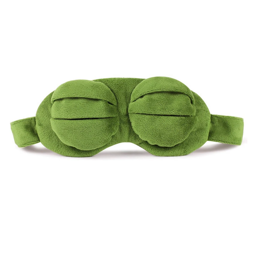 Funny Creative Pepe the Frog Sad 3D Eye Mask Cover Cartoon Plush Sleeping Cute Anime Gift | Игрушки и хобби