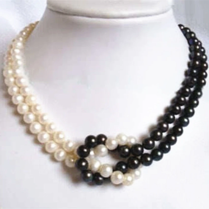 2014 new fashion charming free shipping 2Rows 7-8mm white&black Akoya Pearl Necklace BV20
2014 new fashion charming free shipping 2Rows 7-8mm white&black Akoya Pearl Necklace BV20