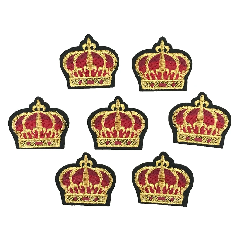 10 PCS/lot Gold with Red Crown Embroidered Iron on Patches for Clothes Small Crown Embroidery Applique Badge DIY Sewing Patch
10 PCS/lot Gold with Red Crown Embroidered Iron on Patches for Clothes Small Crown Embroidery Applique Badge DIY Sewing Patch