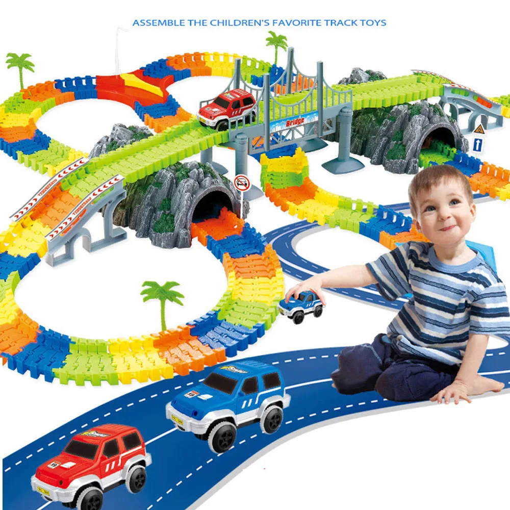 Magical Racing Track Set DIY Luminous Glowing Flexible Railway Track Cars Accessories Educational Toys for Children Boys Gifts
Magical Racing Track Set DIY Luminous Glowing Flexible Railway Track Cars Accessories Educational Toys for Children Boys Gifts