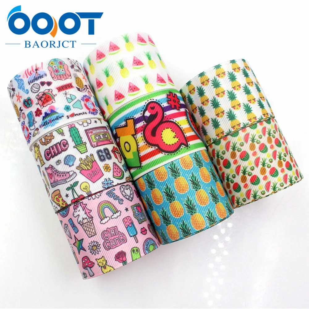 Мультяшные ленты OOOT BAORJCT 1781710 38 мм 10 ярдов Термотрансферная печатная корсажная