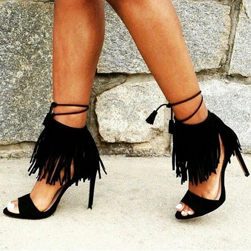 2018 High Heels Summer Women Pumps Suede Basic Casual Sandals Tassel Black Lack up Sexy Female Shoes Heels
2018 High Heels Summer Women Pumps Suede Basic Casual Sandals Tassel Black Lack up Sexy Female Shoes Heels