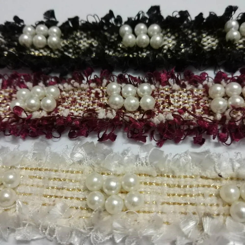 Beaded Lace Korean small incense pearl Beads lace DIY materials 3cm wide Beaded Gold Ribbon Sewing Beaded lace 1yard
Beaded Lace Korean small incense pearl Beads lace DIY materials 3cm wide Beaded Gold Ribbon Sewing Beaded lace 1yard