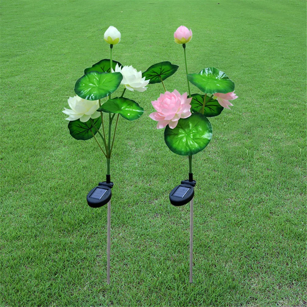 2PCS LED Waterproof Solar Power Lamp Lotus Flower Shape Lawn Lamps 3 LED lighting Lamp for Outdoor Garden Yard Decor
2PCS LED Waterproof Solar Power Lamp Lotus Flower Shape Lawn Lamps 3 LED lighting Lamp for Outdoor Garden Yard Decor