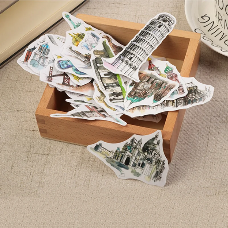 42pcs Famous European Architecture Stickers Kawaii Stationery Material Escolar DIY Scrapbooking Dairy Photo Album Label Stickers
42pcs Famous European Architecture Stickers Kawaii Stationery Material Escolar DIY Scrapbooking Dairy Photo Album Label Stickers