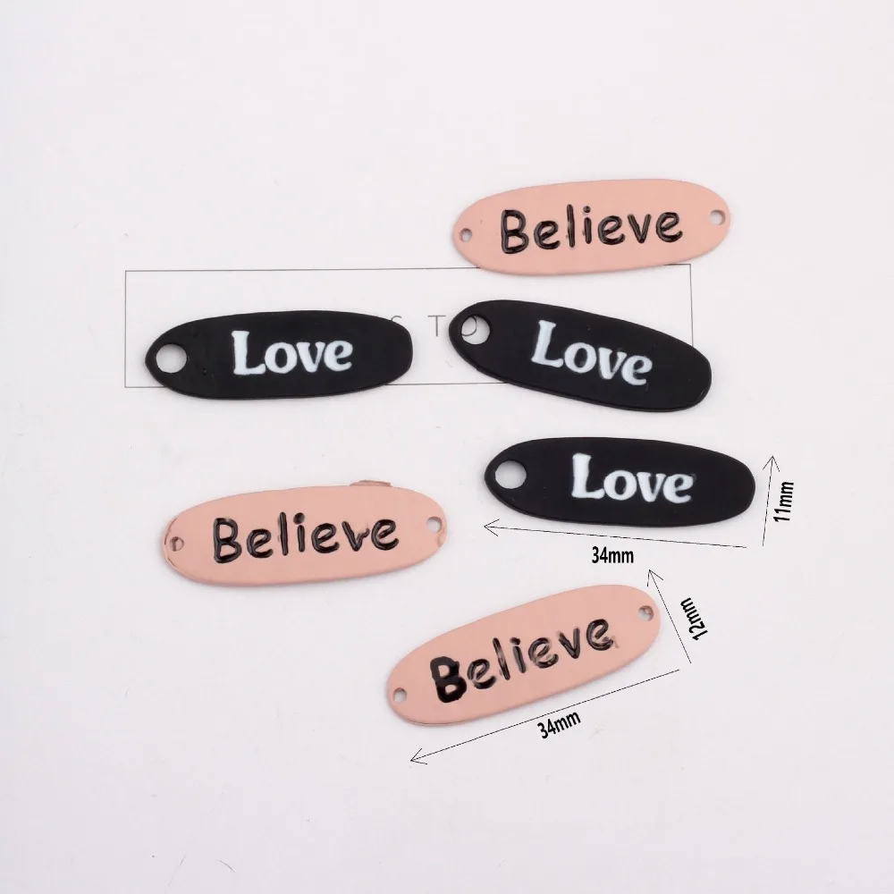 20pcs Spray paint Oval English Tag Charms single/double hole tag alloy charms for jewelry making necklace bracelet accessories
20pcs Spray paint Oval English Tag Charms single/double hole tag alloy charms for jewelry making necklace bracelet accessories