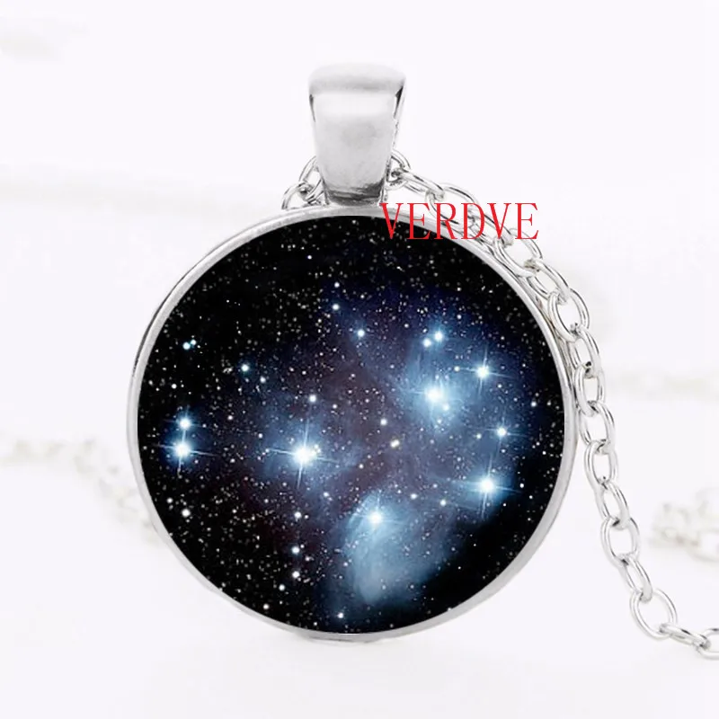 2018 new Handcrafted Pleiades star cluster pendant Universe Galaxy necklace Space Jewelry Black Blue Silver Plated pendant gift
2018 new Handcrafted Pleiades star cluster pendant Universe Galaxy necklace Space Jewelry Black Blue Silver Plated pendant gift