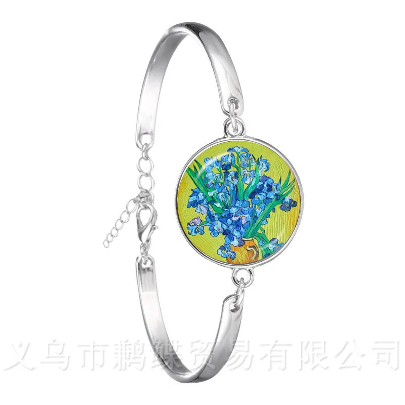 Starry Night Bracelet Van Gogh Art Picture 18mm Glass Cabochon Silver Plated Chain Bangle Classic Jewelry For Women Charm Gift
Starry Night Bracelet Van Gogh Art Picture 18mm Glass Cabochon Silver Plated Chain Bangle Classic Jewelry For Women Charm Gift