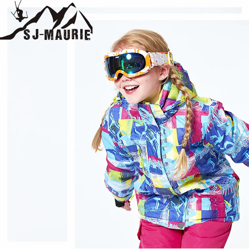 Водонепроницаемая детская Лыжная куртка + штаны лыжные костюмы для сноубординга