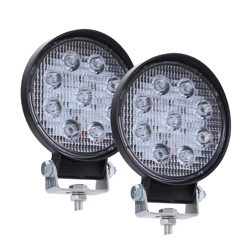 

Car Lights 4 Inch 9 LED 6000K 90W 9-30V Round Work Light Bar Spot Flood Offroad Driving Auto Fog Lamp Truck Tractor SUV