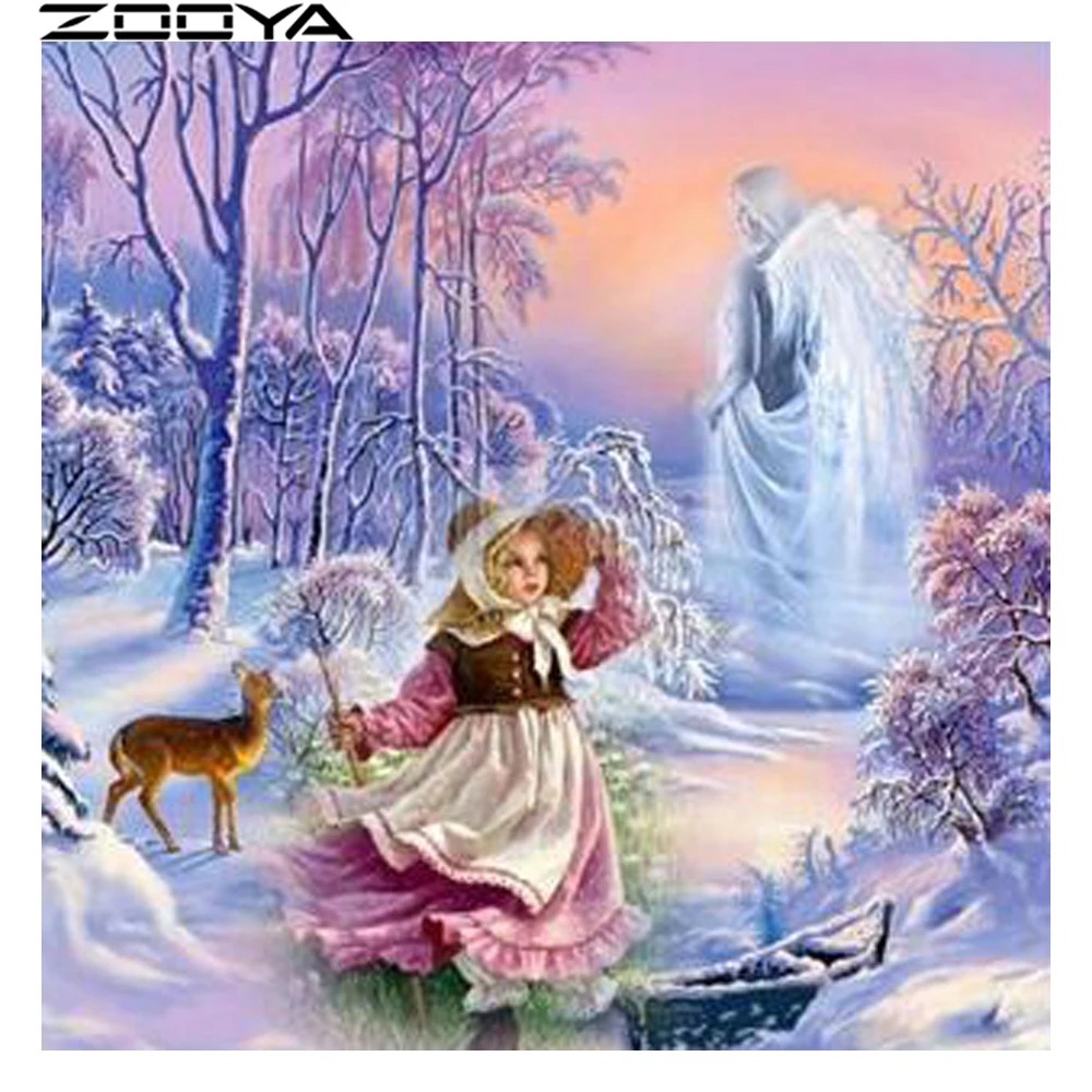 ZOOYA Diamond Embroidery Cross-Stitch Kits Angel Girl Snow Deer 5d DIY Diamond Painting Embroidered With Rhinestones Gift R727
ZOOYA Diamond Embroidery Cross-Stitch Kits Angel Girl Snow Deer 5d DIY Diamond Painting Embroidered With Rhinestones Gift R727