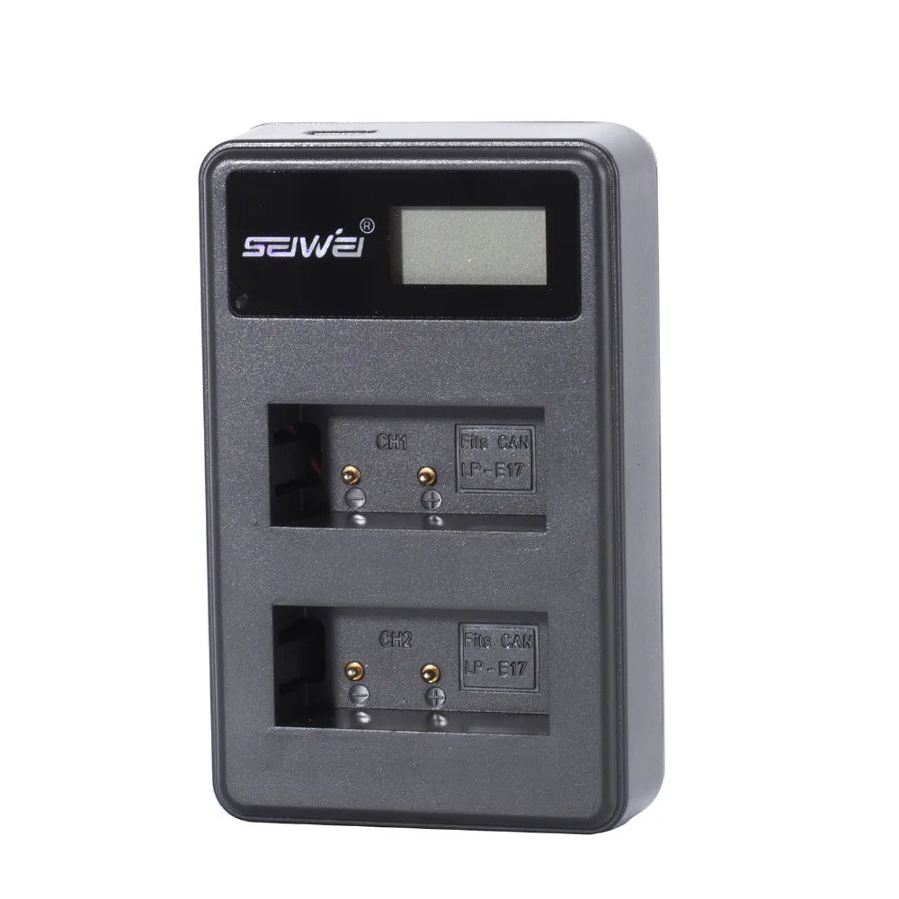 SEIWEI Dual Channel Camera Battery Charger for Canon LP-E17 suitble with 4.2V and 8.4V with LCD screen
SEIWEI Dual Channel Camera Battery Charger for Canon LP-E17 suitble with 4.2V and 8.4V with LCD screen