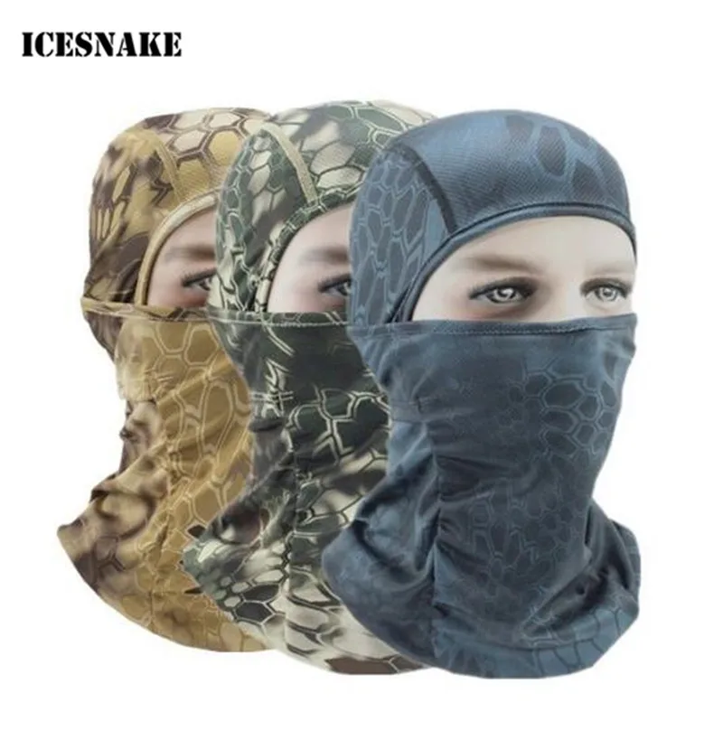 Фото Мотоциклетная Мужская велосипедная маска ICESNAKE Камуфляжный головной убор