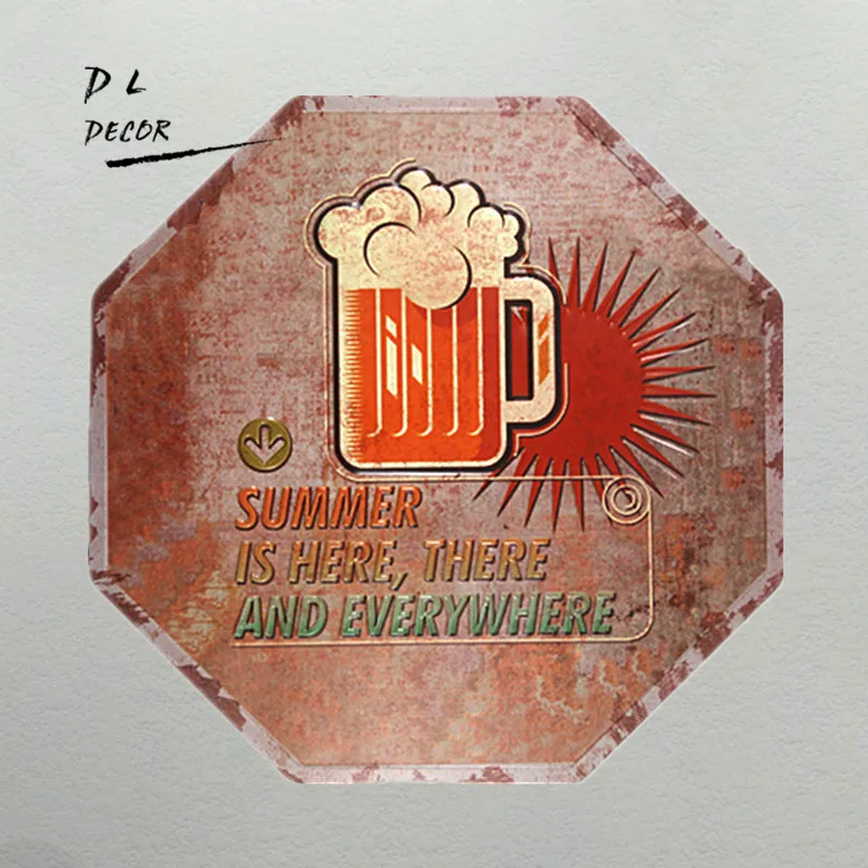 DL- Summer is here drink beer everywhere bar tin signs shabby chic modern wall art
DL- Summer is here drink beer everywhere bar tin signs shabby chic modern wall art