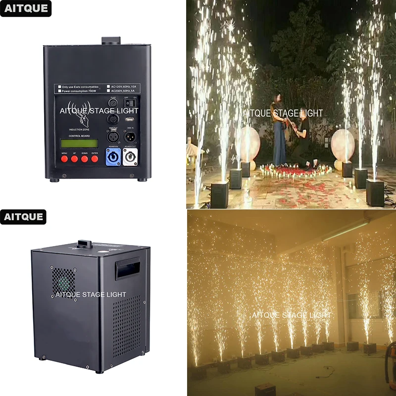 4lot Wedding Electric spark cold fountain fireworks Fireworks Machine New DMX Control Cold Flame | Лампы и освещение