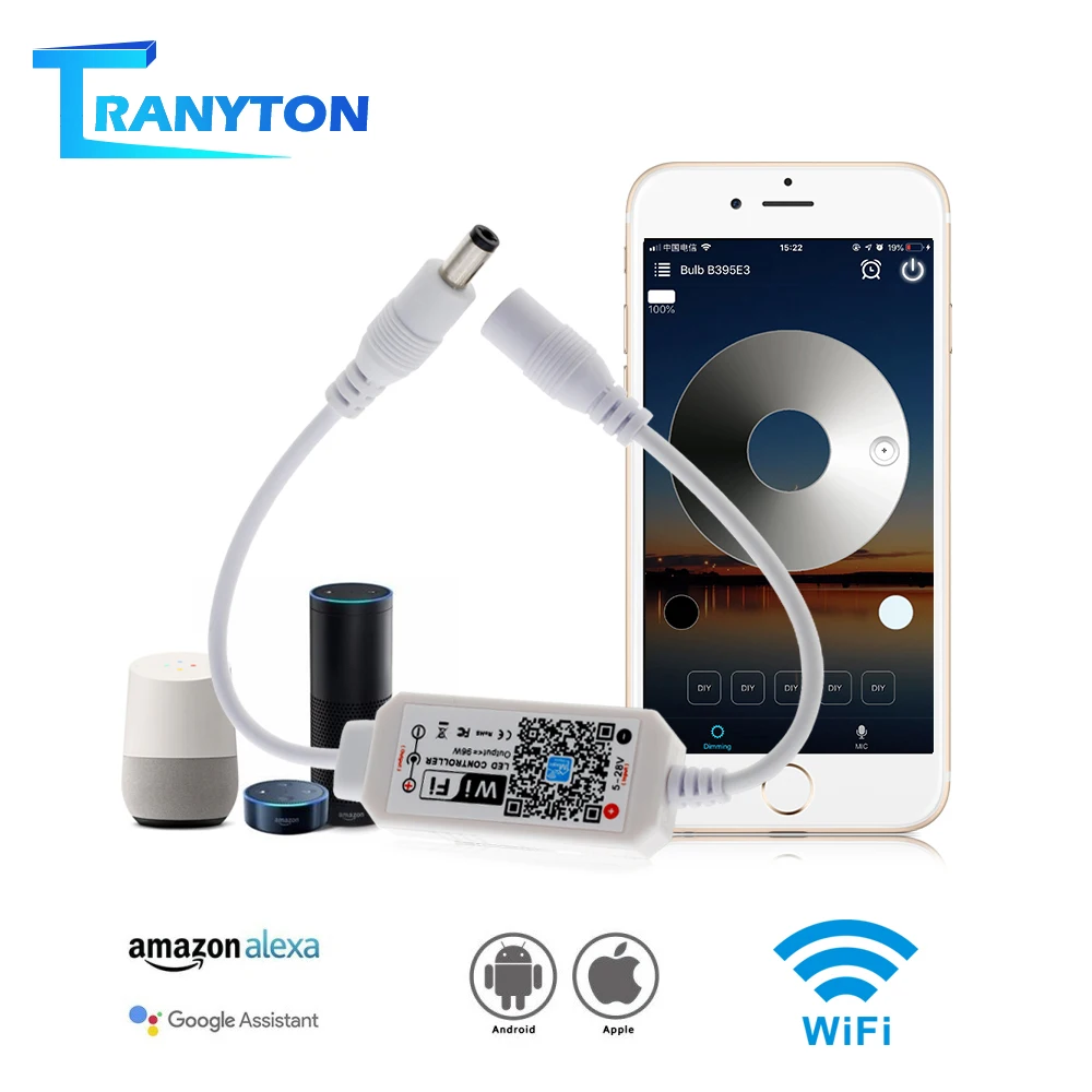 DC5V 28V мини беспроводной WiFi контроллер Magic Home Одноцветный умный светодиодный для