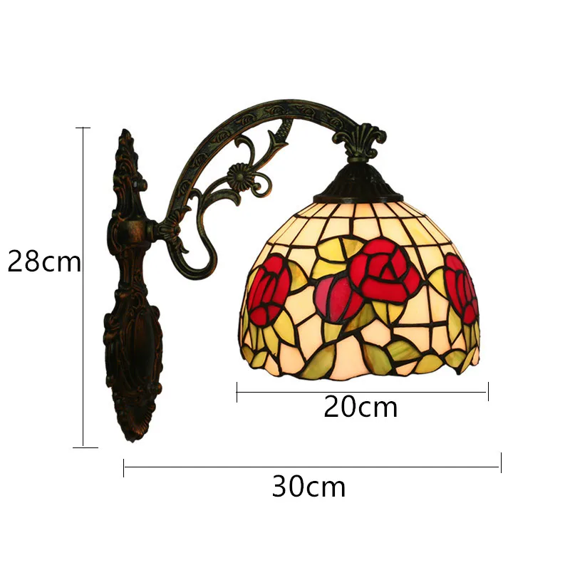 Stained Glass Rose Wall Lamps Bedroom Bedside Light American Vintage Mirror Light Living Room Balcony Aisle Stairs Sconce
Stained Glass Rose Wall Lamps Bedroom Bedside Light American Vintage Mirror Light Living Room Balcony Aisle Stairs Sconce