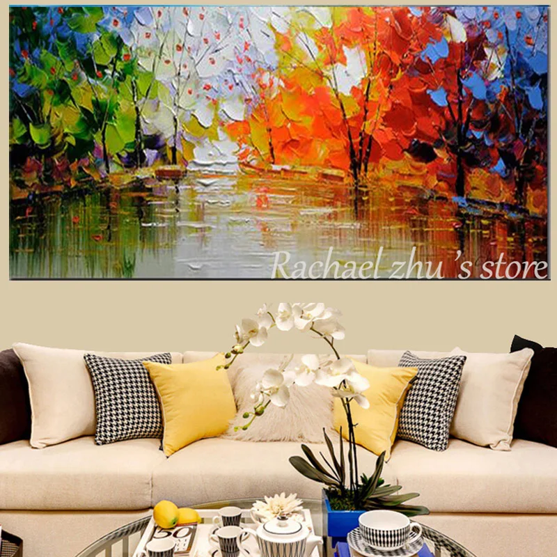 Large Size Hand Painted Abstract Color Tree Landscape Oil Painting On Canvas Wall Picture Living Room Bedroom Office Home Decor
Large Size Hand Painted Abstract Color Tree Landscape Oil Painting On Canvas Wall Picture Living Room Bedroom Office Home Decor