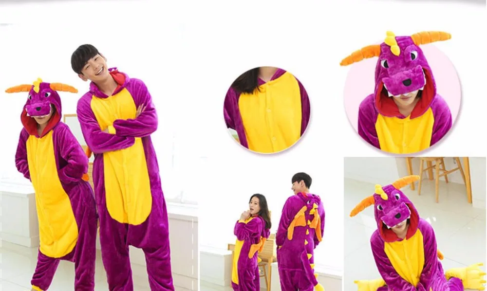 Новый Аниме Пижама для взрослых Дракон Onesie фантазии костюм талисман Хэллоуин маскарадные костюмы|cosplay
