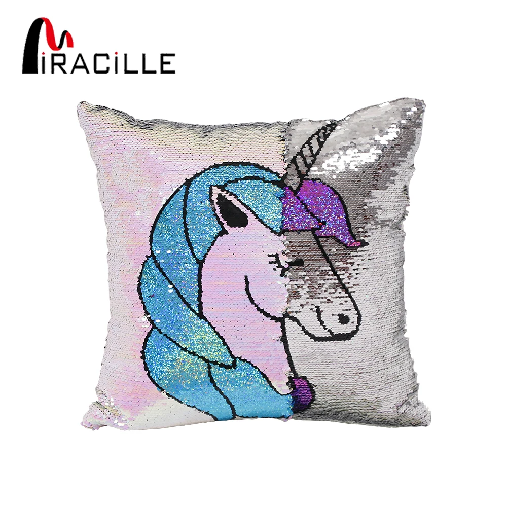 Miracille Reversible Sequins Unicorn Throw Pillow Case Home Sofa Decorative Cushion Covers 16"x16" Drop Shipping
Miracille Reversible Sequins Unicorn Throw Pillow Case Home Sofa Decorative Cushion Covers 16"x16" Drop Shipping